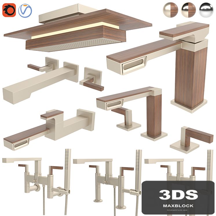 Brizo faucet and shower - Frank Lloyd wright collection