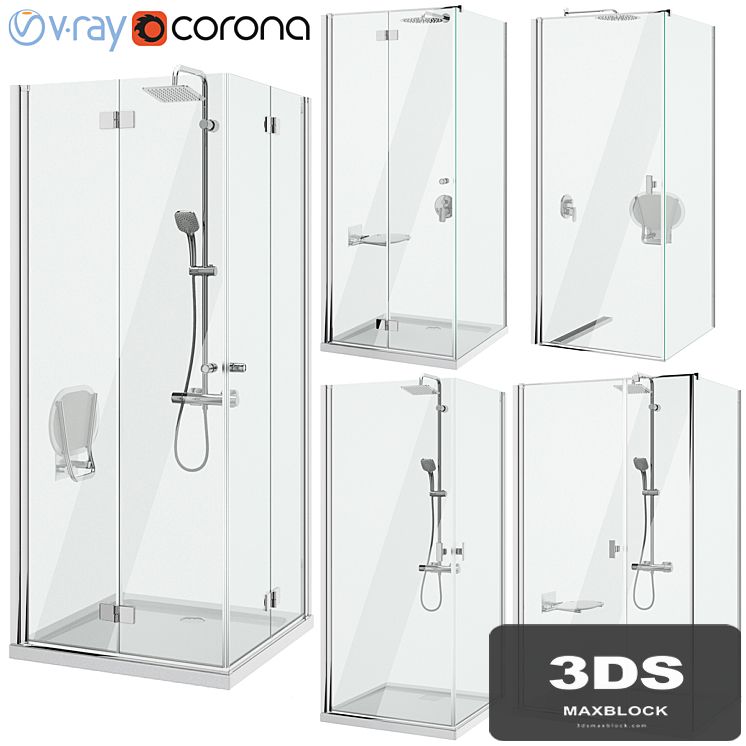 Shower cabins Radaway Nes 8 set 137