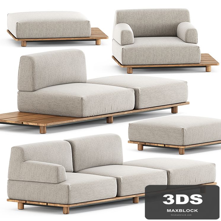 Palco sofa module set 1 by Kristalia