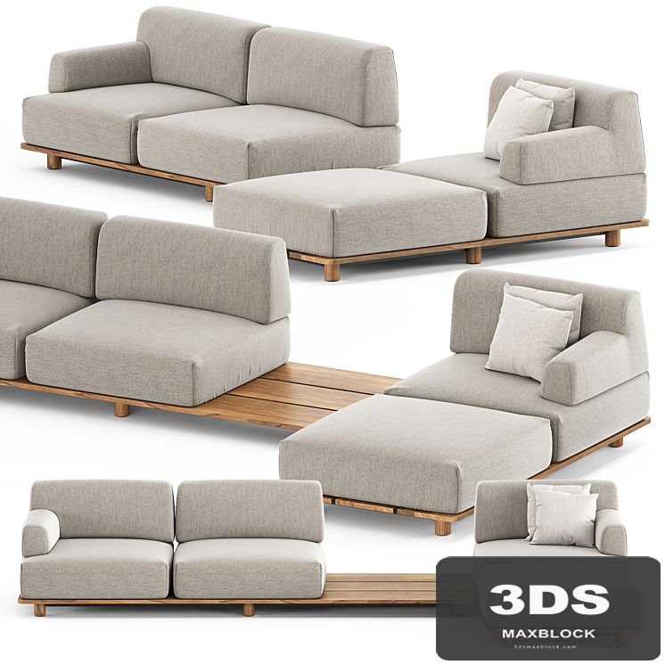 Palco sofa module set 3 by Kristalia