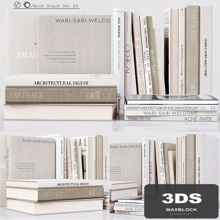 Book stack set 06