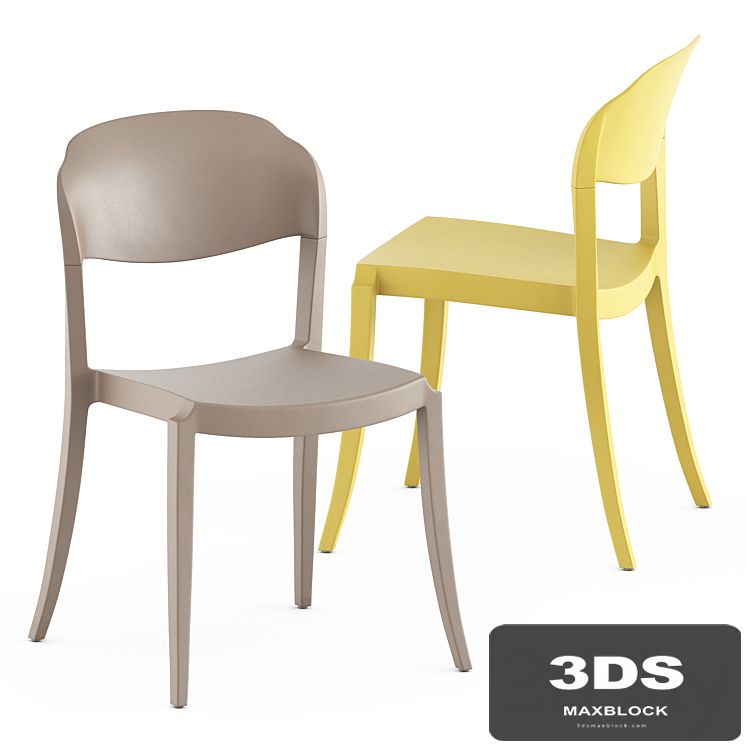 Strauss stackable side chair by janusetcie