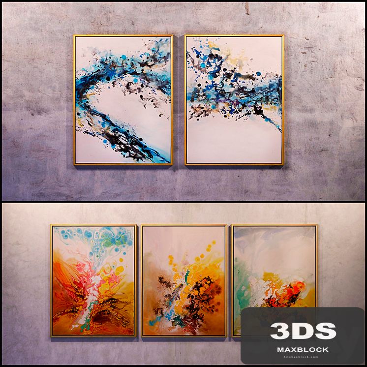 The picture in the frame: 13 pieces (the collection of 11) Abstract