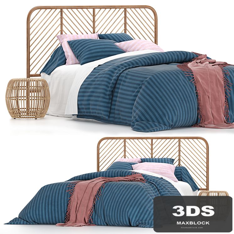 Bed made of LaRedoute bed linen