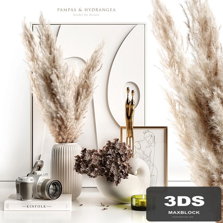 Pampas & hydrangea