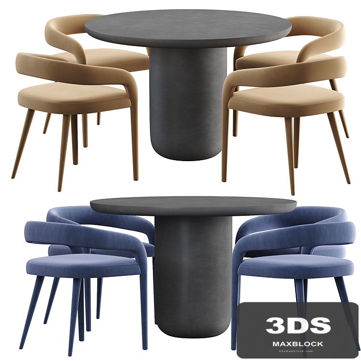 CB2 Lisette chair and Lola Dining table