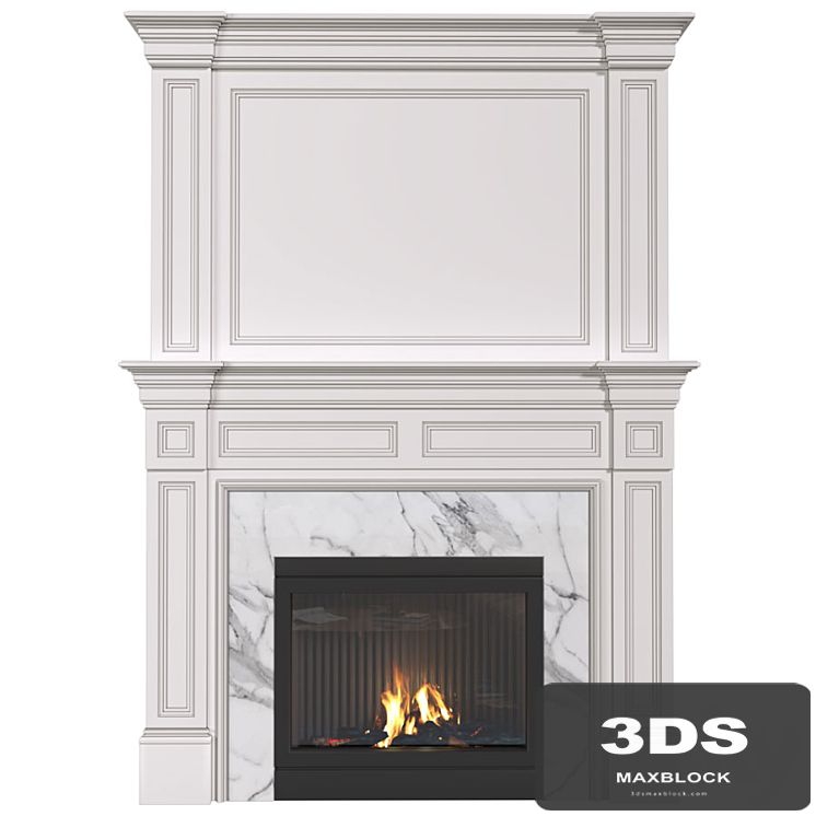 Art Deco style fireplace. Fireplace modern.Сlassic fireplace