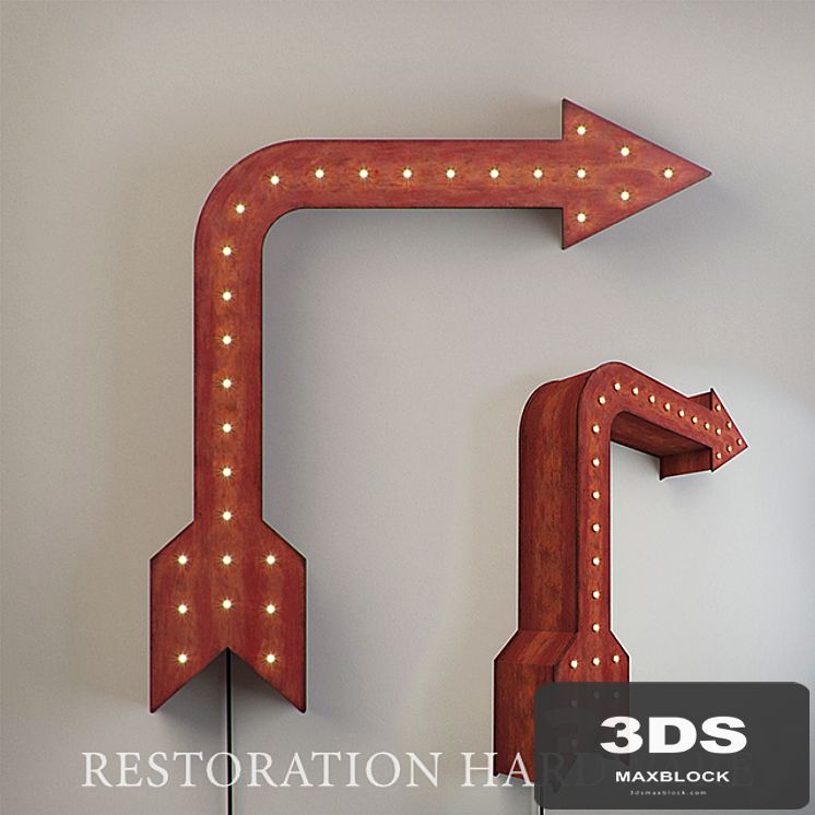Restoration Hardware-Vintage Illuminated Arrow