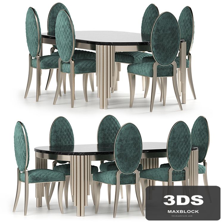 Cratos Table and Chairs by Zebrano Casa