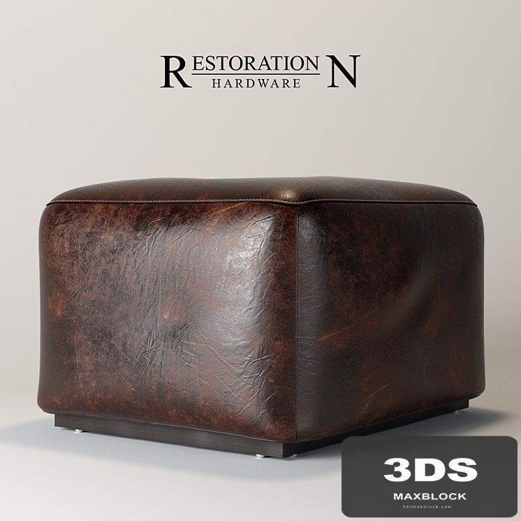 ARM LEATHER OTTOMAN