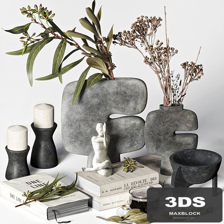 Decorative set 021 with 101 Copenhagen vases