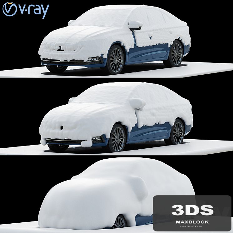 snow covered cars in the parking lot