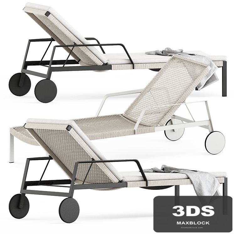 Nodi adjustable lounger by tribu