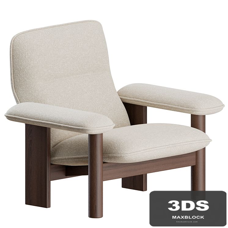 Brasilia Lounge Chair + Ottoman by Menu