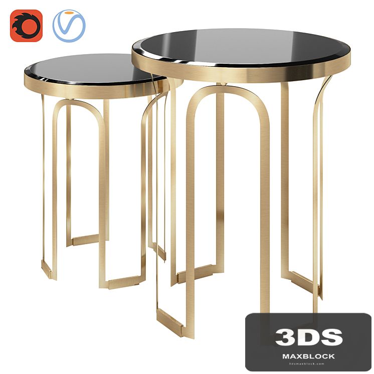 Gold Castle Tower Side Table