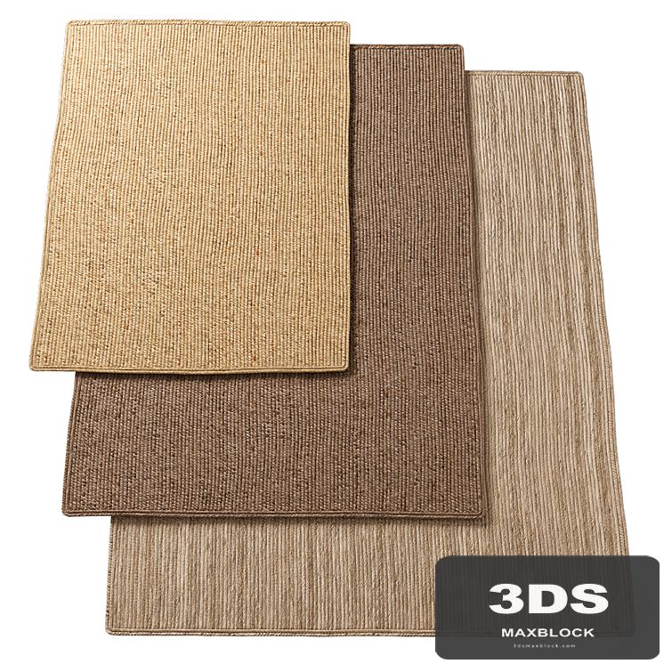 Natural Lengthwise Braided Jute Rug