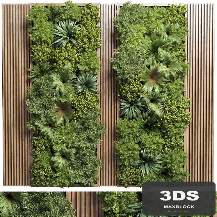 Fitowall Wood frame Vertical graden wall decor bax