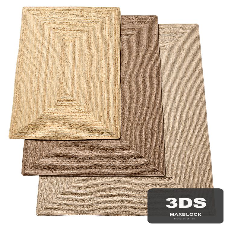 Natural braided jute rug