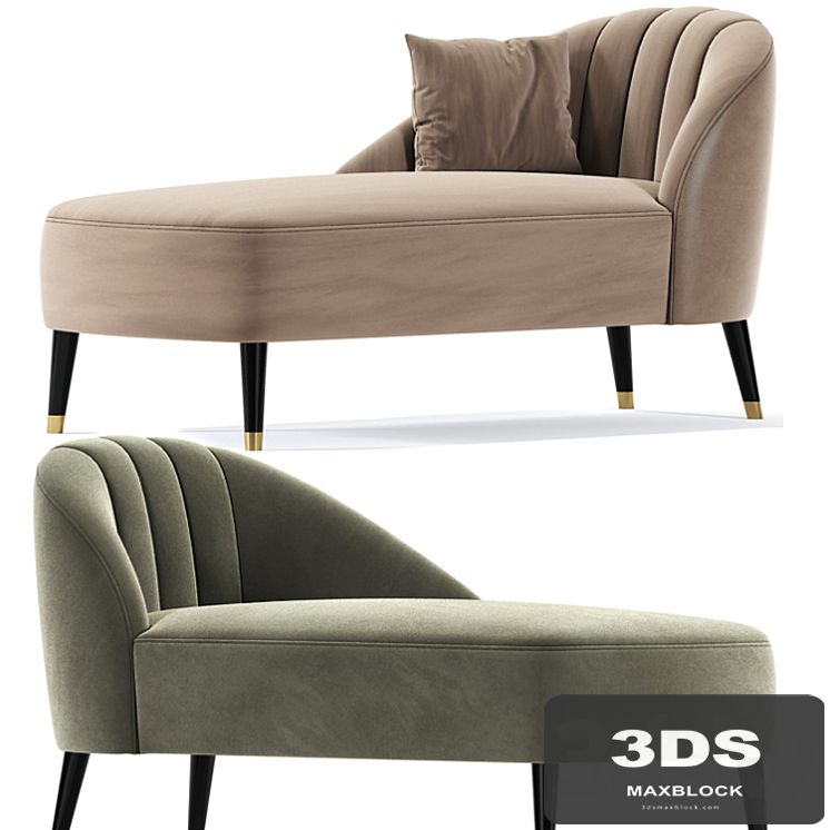 Monroe jade velvet chaise lounge