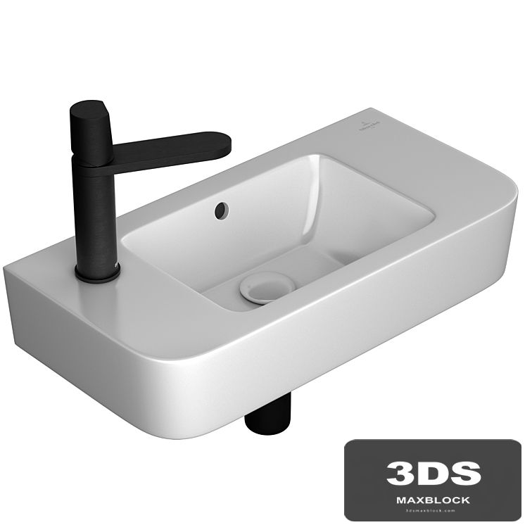Villeroy & Boch O.novo Compact 2 washbasin & Antoniolupi Indigo mixer