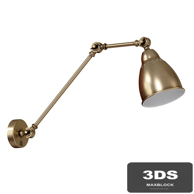 Wall lamp with switch A2055AP-1AB, 1BK, 1GY, 1SS, 1WH