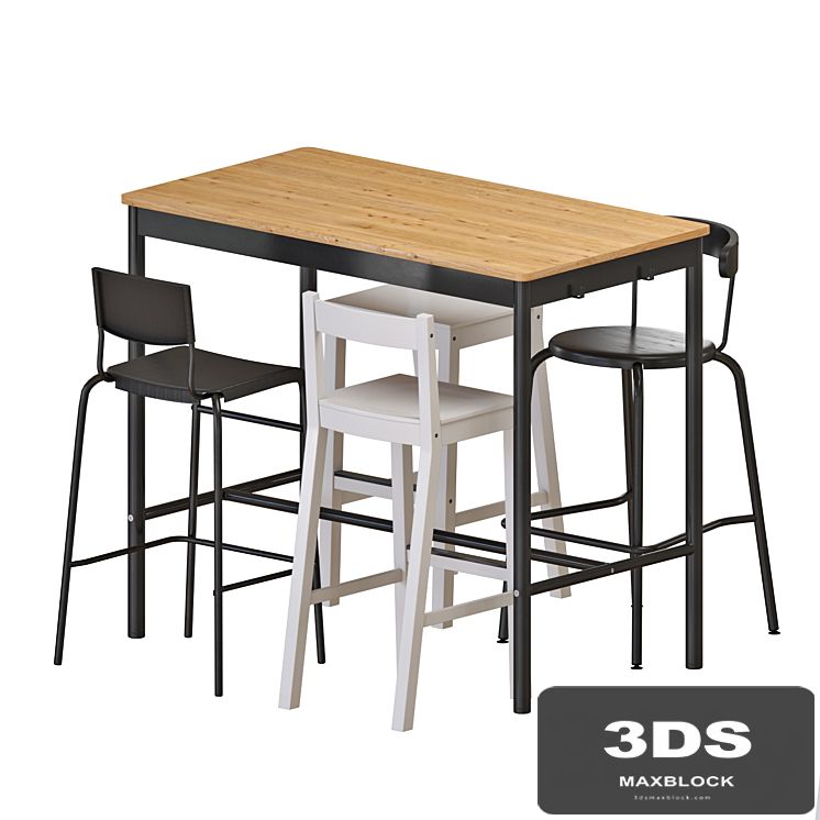 IKEA TOMMARYD Table and Stools