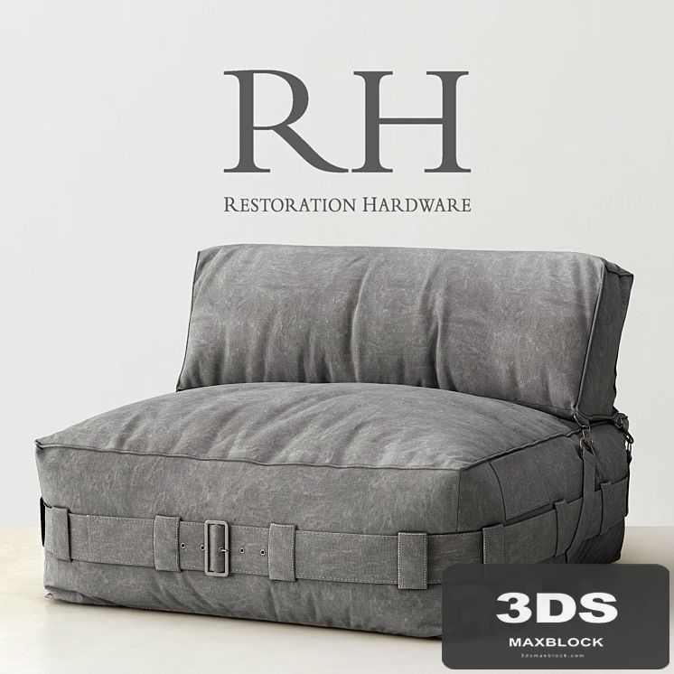 RH / CARGO LOUNGE ARMLESS CHAIR