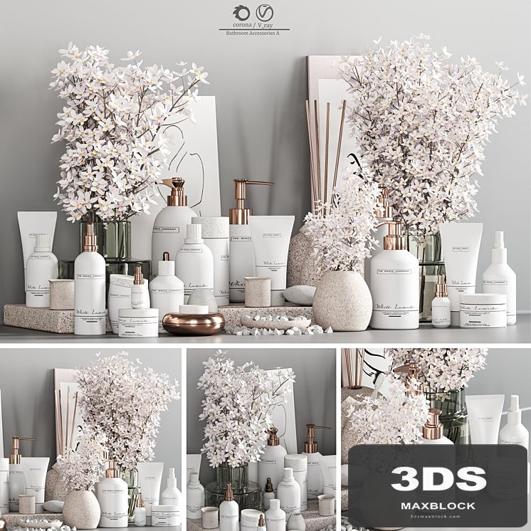 Bathroom Accessories with Plant A
