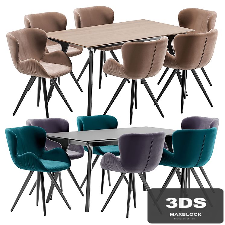 Boeing dining chair and Sandy table