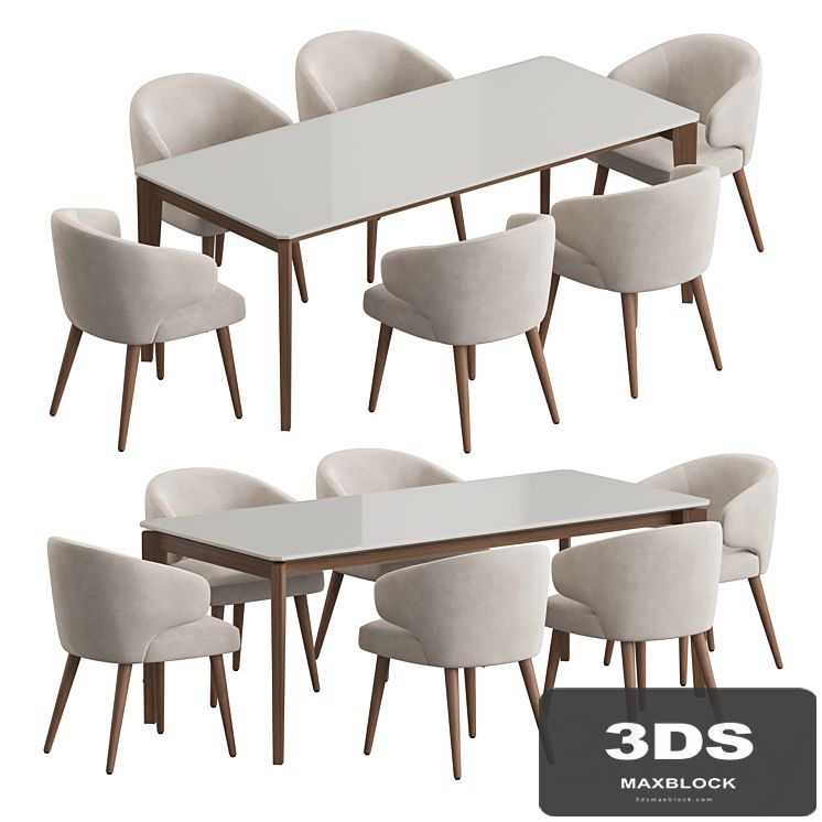 Angel Cerda Nogal Aston dining set