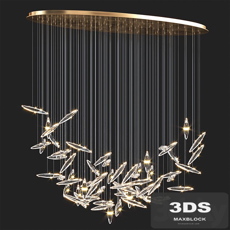 Ocher moonlight chandelier