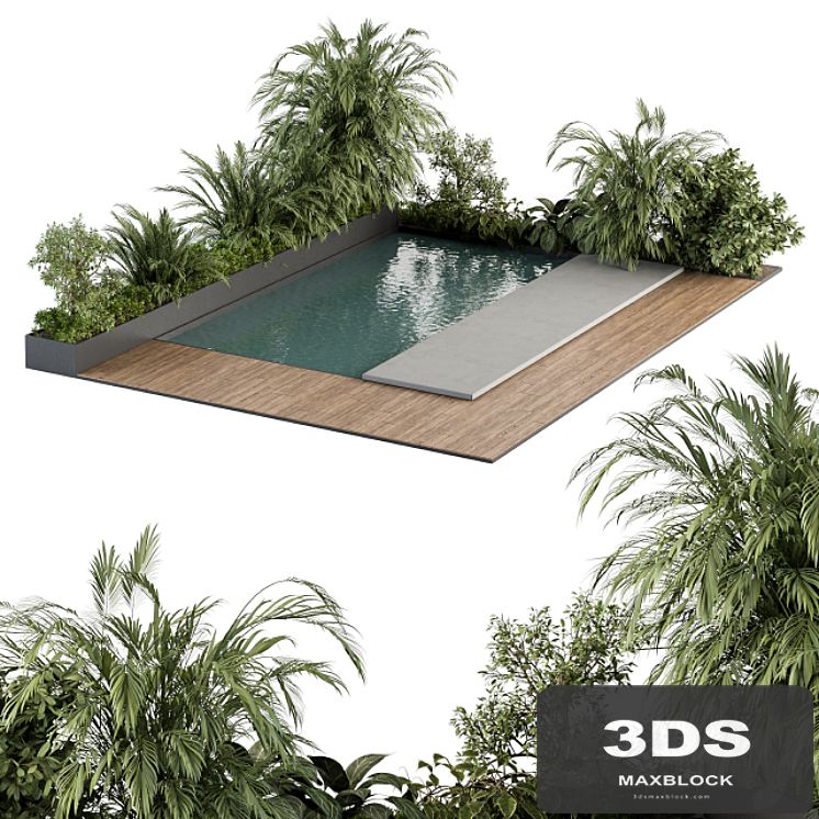 Backyard and Landscape Furniture with Pool 04