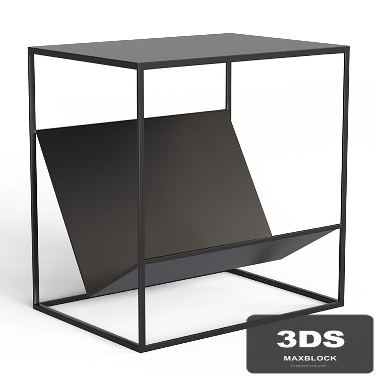 Bedside table with magazine stand, Hiba