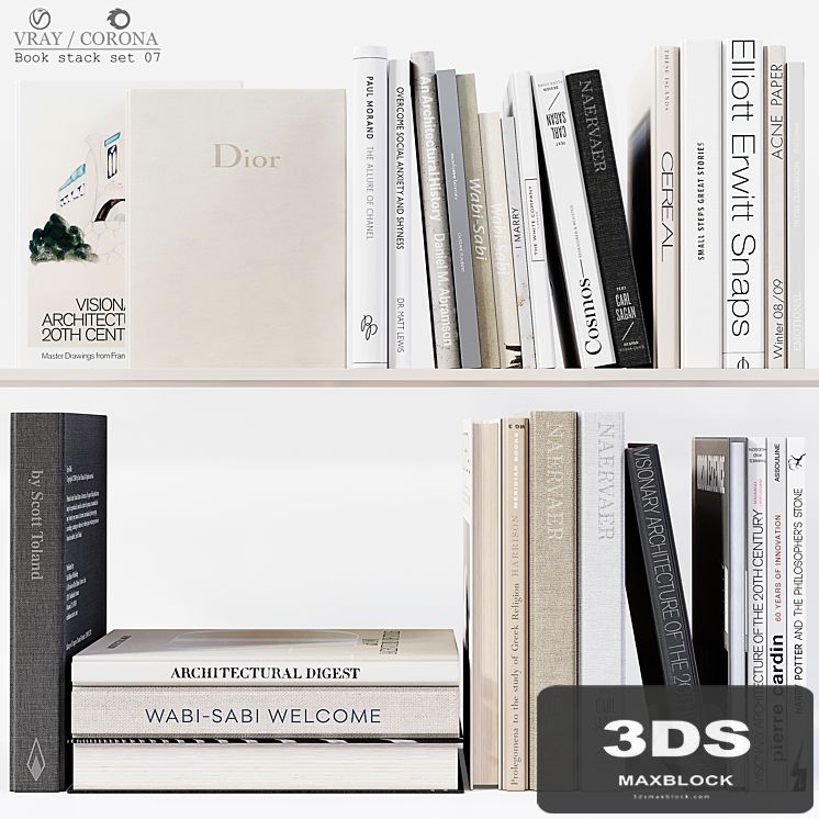 Book stack set 07