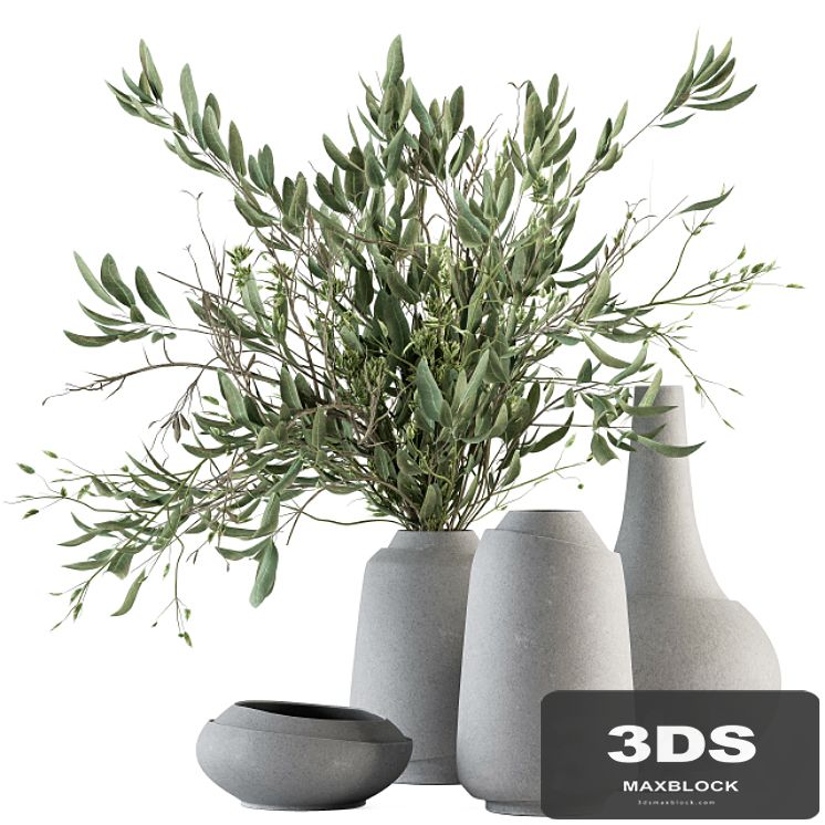 Vase and Plant Decorative Set - Set 81