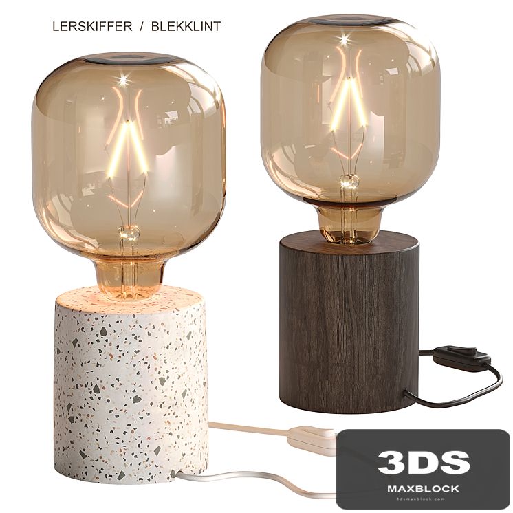 IKEA LERSKIFFER / BLEKKLINT table lamp