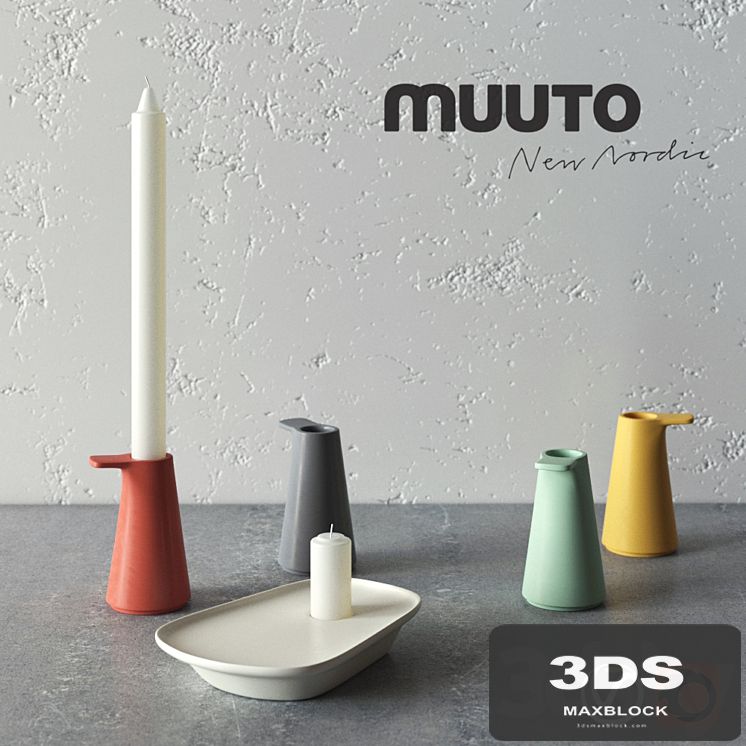 Grip and FLOAT candlesticks by MUUTO