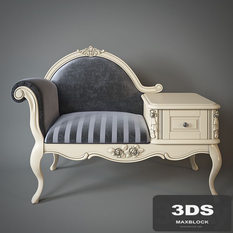 Armchair with telephone table Milano. 8802