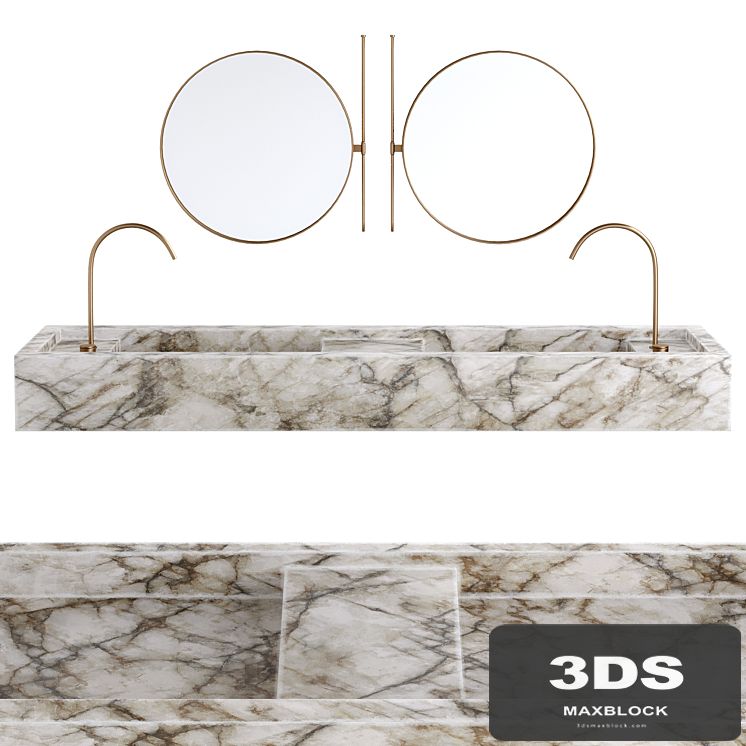 Bathroom furniture marble sink