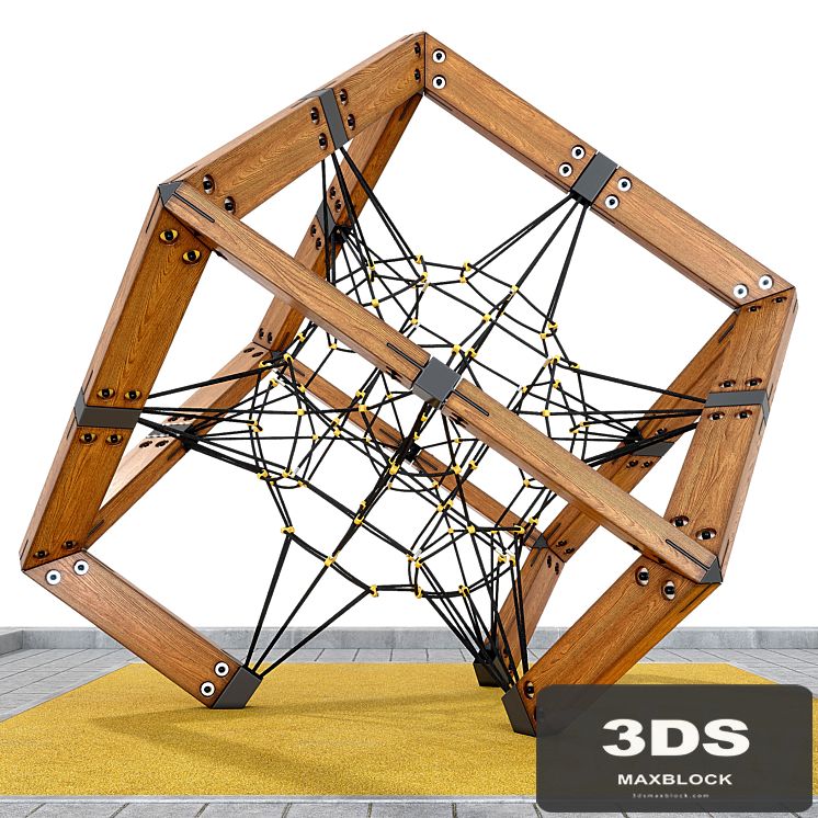 Children's play rope complex Cube. Playground