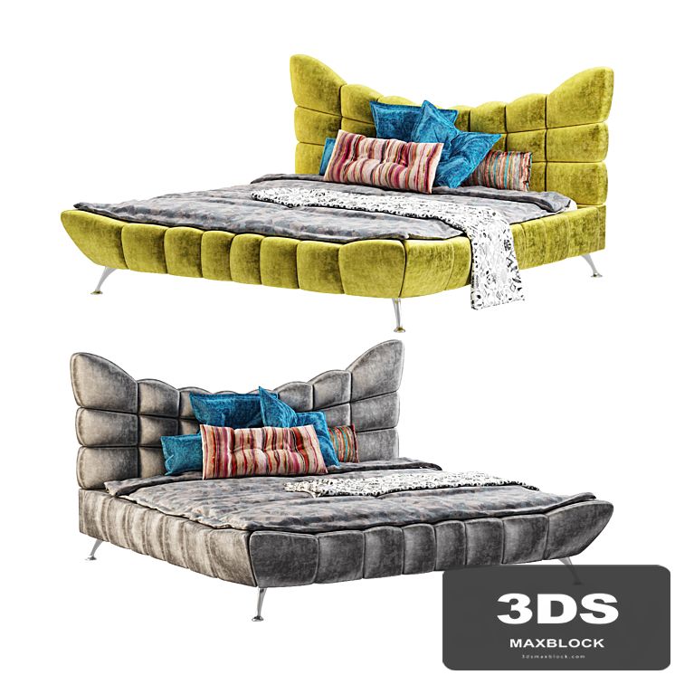 Italian stylish modern Cloud 7 bed by Bretz