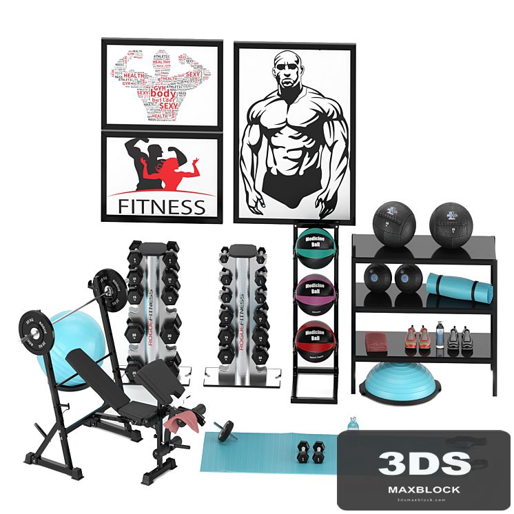 Fitness Equipment room set 02