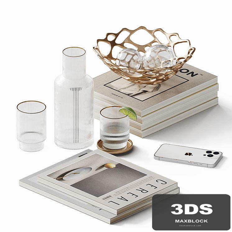 Decorative set for a coffee table