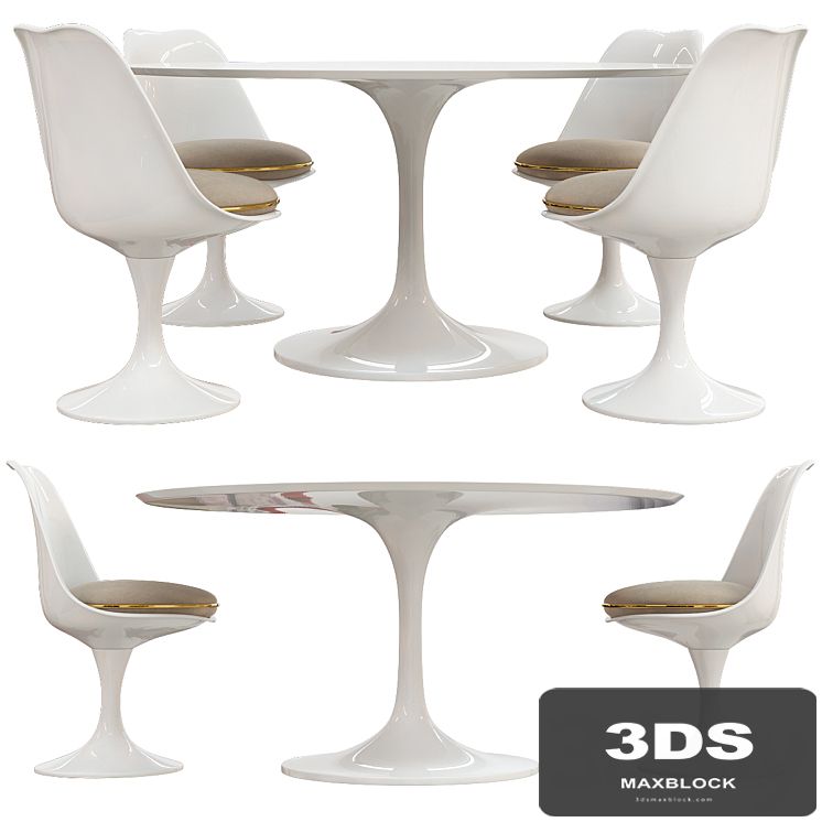 Saarinen tulip table chairs