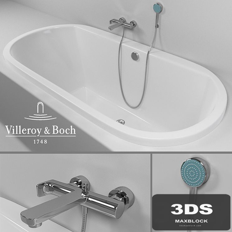 Bathtub Villeroy &amp; Boch Subway, mixer Villeroy &amp; Boch Cult
