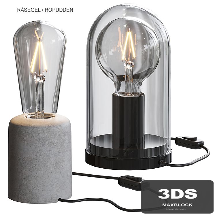 IKEA RÅSEGEL / ROPUDDEN Table lamp