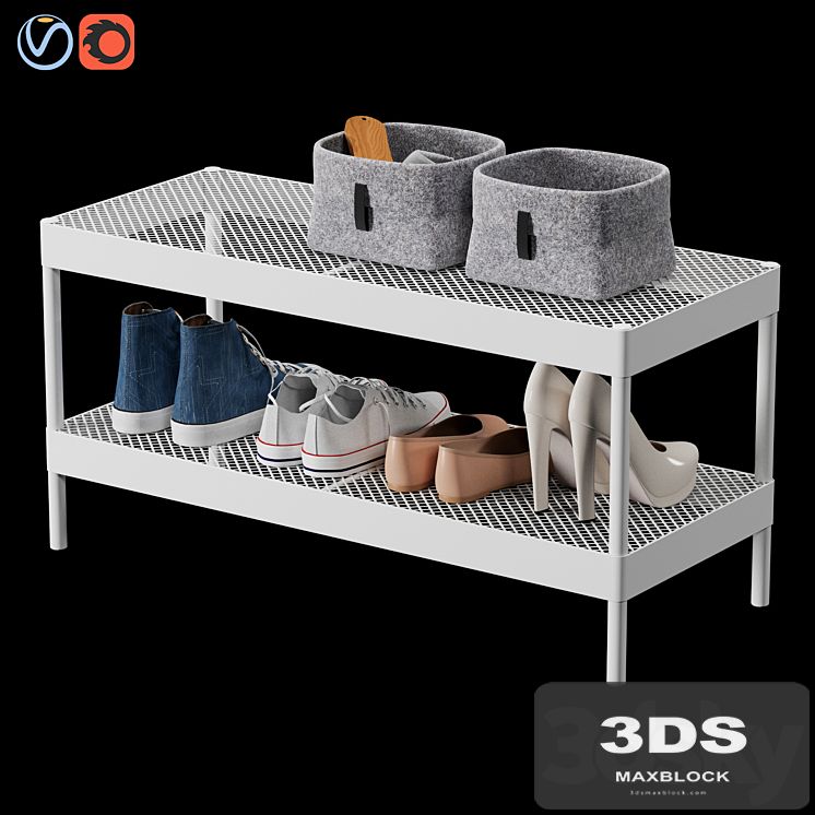 Ikea Makkaper Shoe Rack and Shoe Set