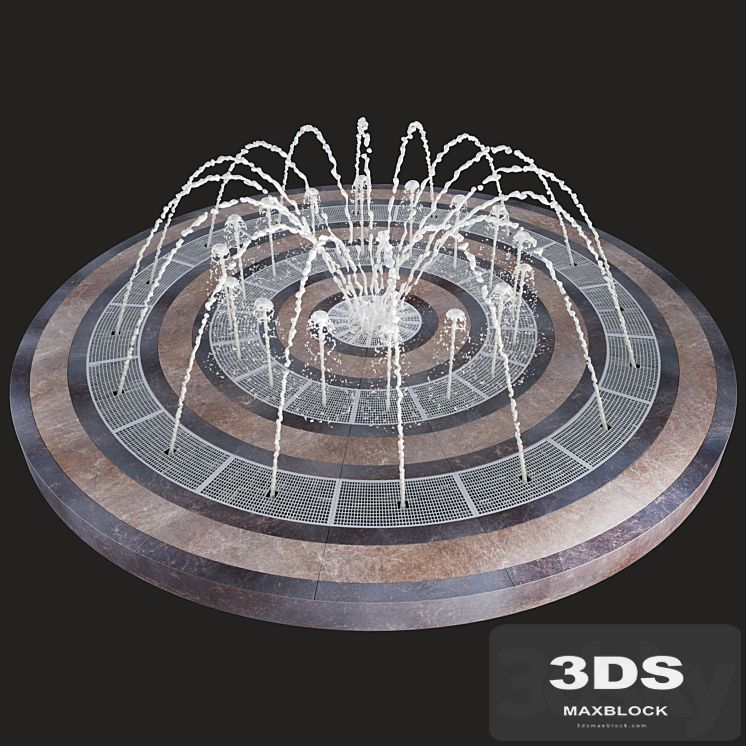 Round fountain dry