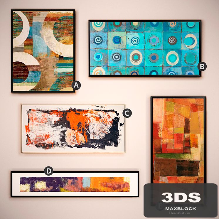 The picture in the frame: 14 piece (Collection 16) Abstract