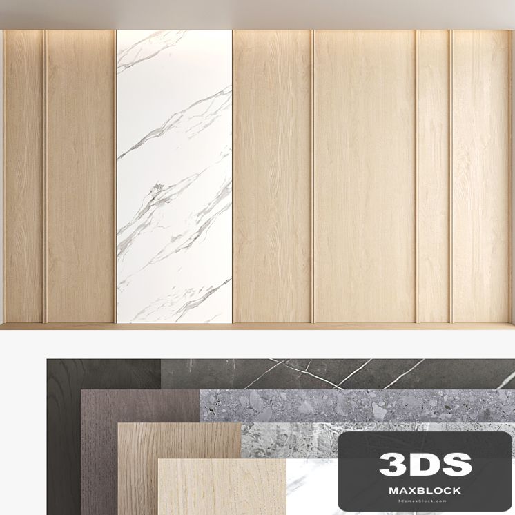 Decorative wall panel set 63